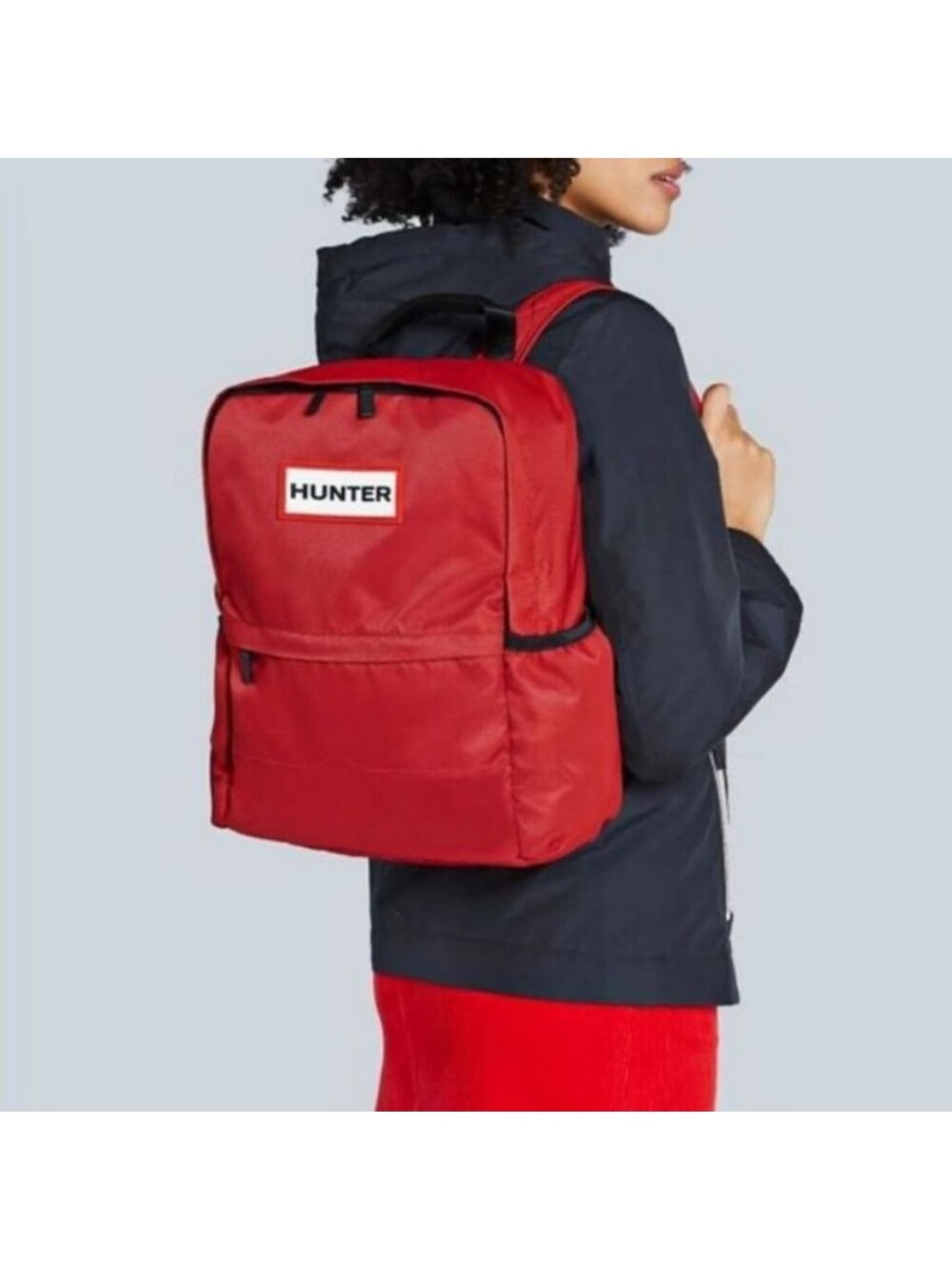 Hunter Military Red Nylon Small Backpack